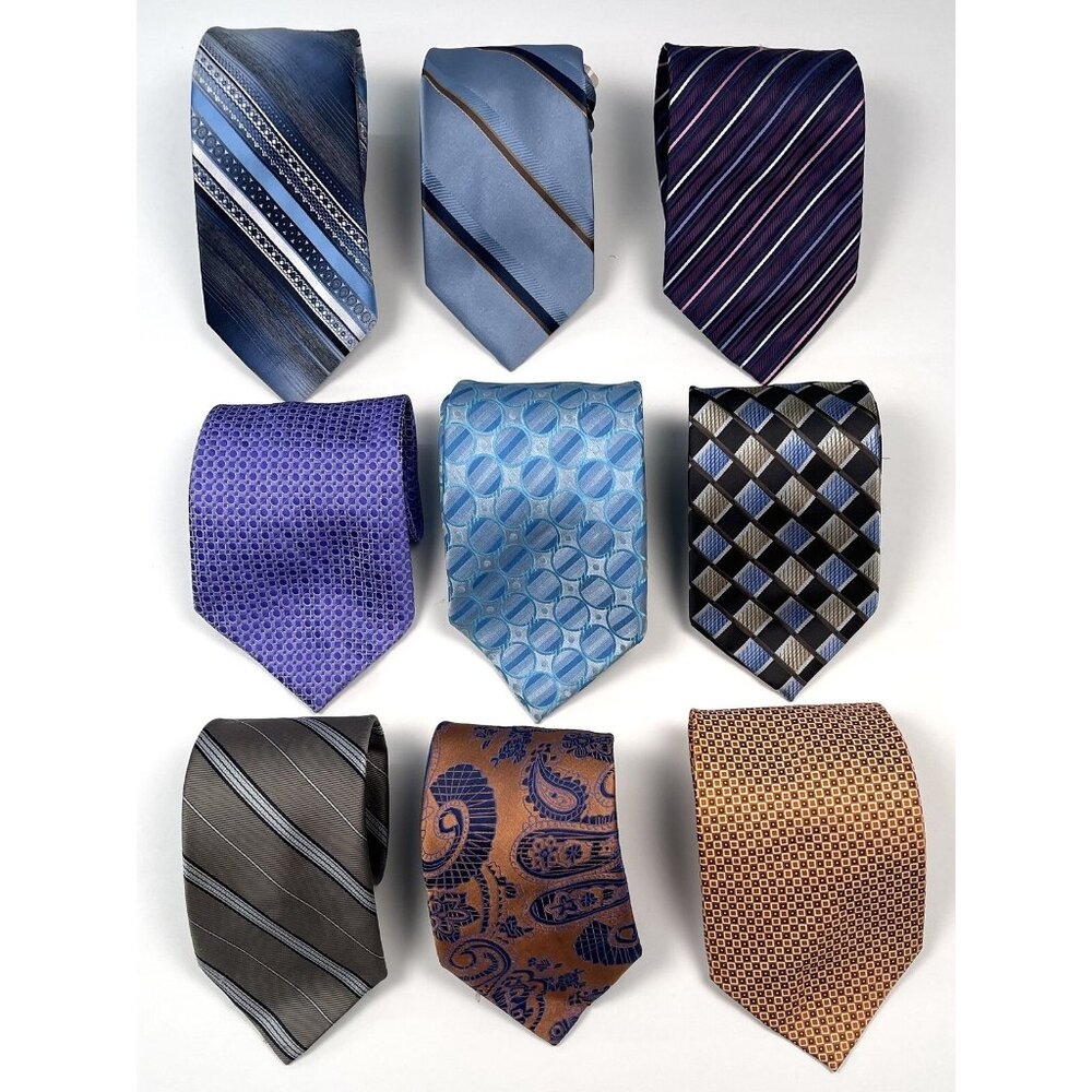 Mixed Lot 9 Mens NECKTIES Neck Ties Silk & Polyester VTG-Modern Sparks Don Loper